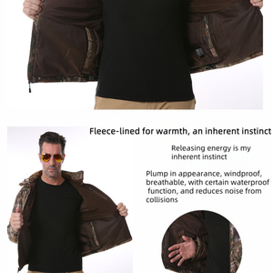 Tuta mimetica da campeggio all'aperto riscaldata da caccia alla giungla abbigliamento bionico silente cacciatore di addestramento tattico - Product Image 5