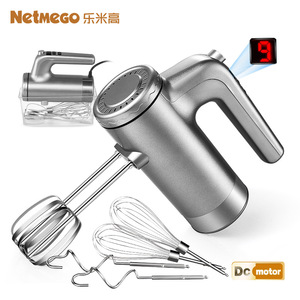 Netmego Electric Hand Mixer 9 Speed Digital Timer Dc Motor Kitchen Whisk Beater With Accessories - Product Image 1