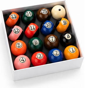 Kit Complet Standard de 9 Boules de Billard en Cristal Colorées pour Divertissement à Domicile - Product Image 1