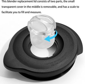 Tapa de <span class=keywords><strong>licuadora</strong></span> de 6 tazas compatible con <span class=keywords><strong>Oster</strong></span> Blender Jar Compatible con <span class=keywords><strong>Oster</strong></span> Round Top Classic Series - Product Image 4