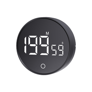 Minuteur de cuisine magnétique rotatif, écologique et tendance, avec affichage LED, contrôle tactile, piles AAA, pour la cuisson et l'étude - Product Image 1