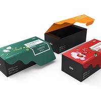 Stampa di personalizzazione laminazione lucida goffratura scatola di carta rigida riciclabile per il tè Macaron francese di dimensioni personalizzate