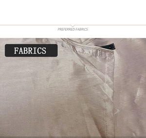 Bata de Barbero Personalizada Resistente al Agua, Blanca Brillante, Manga Larga, Bata de Cliente de Salón, Kimono con Cierre Lateral de Lazo - Product Image 3