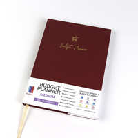 Carnet de notes à stratification mate au toucher doux avec impression de journal avec estampage par feuille