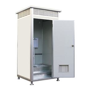 屋外プレハブ移動式公共トイレ 白青シャワー室付き 便利なポータブルモバイルトイレ キャンプ用 - Product Image 4