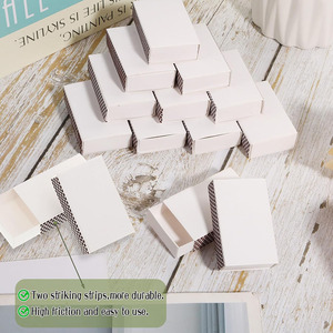 B390 contenitori vuoti fai da te supporto doppio lato percussore in bianco scatole di immagazzinaggio partita matrimonio Baby Shower Tea Party <span class=keywords><strong>scatola</strong></span> di fiammiferi - Product Image 4