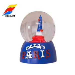 OEM Customized Eiffel Tower Souvenir Resin Paris Snow Globe