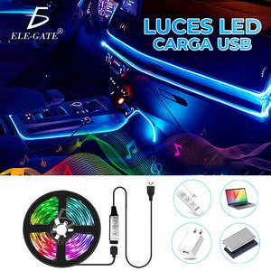 Luces LED RGB ELE-GATE 5050 de 5M con Control USB, Luces de Colores Cambiantes para Auto y Fiestas - Product Image 4
