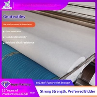 Tissu géotextile en polyester non tissé écologique 200 g/m² 300 g/m² à haute perméabilité à l'eau pour le drainage routier et la filtration des sols