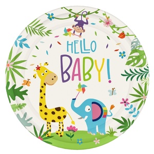 Nouvel ensemble de décoration pour fête d'anniversaire sur le thème des animaux de la jungle, pour enfants, baby shower, baptême - Product Image 4