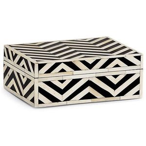Cajas de Almacenamiento de Joyería Modernas Hechas a Mano con Incrustaciones de Hueso de Lujo y Patrones Tradicionales para Exhibición en Boutiques - Product Image 1