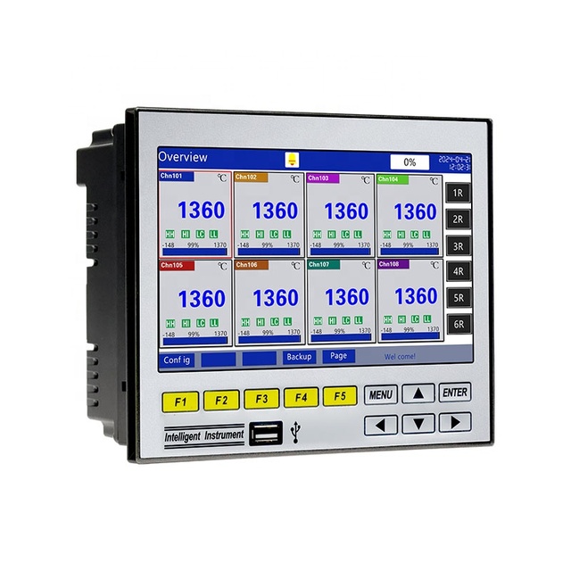 Multi Channels Paperless Recorder Chart Recorder K PT100 J 4-20ma RS485 Temperature Pressure Level Humidity Flow Data Logger
