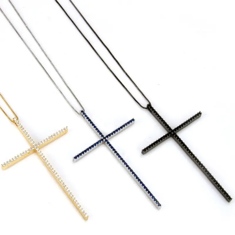 YTSBTXXDZ-240 Katholieke Kruis Maagd Koper Plated Stone Quantum Hangers Ketting Voor Sieraden Maken