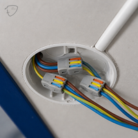 Connecteurs rapides en cuivre et plastique à levier, serre-câbles à ressort, raccords en ligne, écrous de câblage à enfiler, homologués 400V pour le câblage électrique