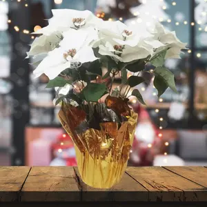 Ornements de fleurs artificielles de noël artisanat de luxe cadeaux décoration de la maison fleurs matériaux de décoration d'arbre de noël