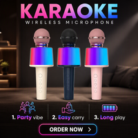 Boîte de son karaoké portable compacte avec éclairage LED RVB et connexion sans fil pour divertissement décontracté