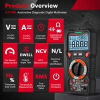 Habotest HT118M Handheld Digital Multimeter 600V Tachometer Data Logging (0.5%+3) Accuracy for Automotive Rotational Motor