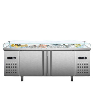 Table <span class=keywords><strong>de</strong></span> présentation <span class=keywords><strong>de</strong></span> poissons <span class=keywords><strong>de</strong></span> haute qualité, support supérieur pour aliments, portable, congelé - Product Image 2