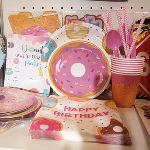 Cartes d'invitation de <span class=keywords><strong>fête</strong></span> Donut Huancai Impression personnalisée Invitations de <span class=keywords><strong>fête</strong></span> Donut pour les fournitures de <span class=keywords><strong>fête</strong></span> d'anniversaire des enfants - Product Image 6