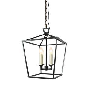 Lámpara de Techo Estilo Rústico de Cobre con 4 Luces, Lámpara Colgante de Estilo Rústico Negra, Lámpara Colgante con Cadena - Product Image 1