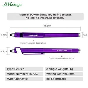 Рекламный Многофункциональный Мягкий сенсорный экран ручка Пользовательский логотип Мобильный держатель гелевая ручка шариковая ручка 3 1 Новый шар стилус пластик - Product Image 5