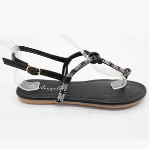 Niñas <span class=keywords><strong>flamenco</strong></span> diamante Fancy Women Strappy Luxury Jeweled Sandalias planas <span class=keywords><strong>Zapatos</strong></span> de diamantes de imitación - Product Image 4