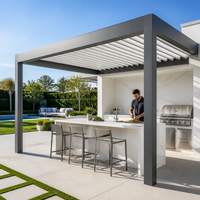 Structure extérieure en aluminium pour espace repas - Écologique, à monter soi-même, pour jardin et terrasse, au design moderne