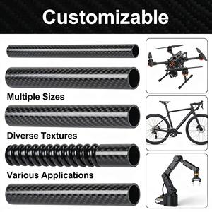 Tubo de Fibra de Carbono de Alta Calidad para Componentes de Vehículos Aéreos No Tripulados - Product Image 6