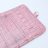 Dompet Kartu PU Mewah Minimalis Tipis, Tempat Kartu Kredit Asli, Organizer Kartu Bergaya