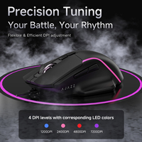 AJAZZ AJ039 V2 Mouse Gaming Berkabel 7200 DPI RGB Backlit Ergonomis 7 Tombol yang Dapat Diprogram Mouse Gamer USB untuk PC Laptop