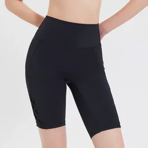 Pantaloncini da Yoga Donna a Vita Alta Personalizzati, Effetto Push-Up, Anti-Squat, in Nylon Spandex, con Controllo Pancia, Ideali per <span class=keywords><strong>Palestra</strong></span>, Corsa e Allenamento - Product Image 4