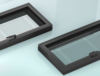 Fenêtres à battants en aluminium Schomex en gros, design moderne, insonorisées, coupe-vent, avec vitrage 3i LowE pour les pièces intérieures