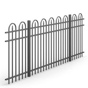 Clôture de jardin en aluminium au meilleur <span class=keywords><strong>prix</strong></span> facile à assembler 6ft x 8ft piquets et treillis extérieurs en <span class=keywords><strong>zinc</strong></span> noir pour espaces extérieurs - Product Image 1