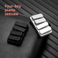 Mini Juguete Deslizante Antiestrés de Aleación de Zinc con Tecla de Piano, Portátil, EDC, Clicker, Placa de Presión, Gadget Silencioso de Metal con Sonido de Clic