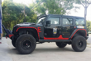 Jantes JUWA sur mesure 17x9 4x4 tout-terrain pour Wrangler, Beadlock, en T6-6061, robustes, à profil profond, avec bords profonds et capuchons flottants forgés - Product Image 6