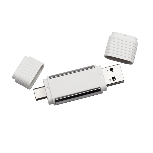 Plastic Otg 2 in 1 Usb Flash Drive 32gb 64gb 128gb Type c Pendrive Usb c Flashdisk Personalized Usb Otg Memory Stick