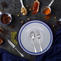 Ensemble de plateaux à dîner en émail moderne de luxe avec logo personnalisé plats en céramique et plat à soupe pour mariage et barbecue