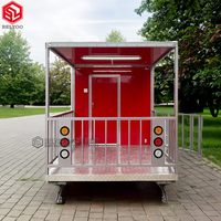 Remorque mobile multifonctionnelle pour les vendeurs de rue Remorque de camion de restauration à fenêtre de concession entièrement équipée
