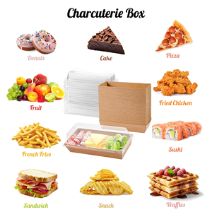 Biểu tượng tùy chỉnh giấy thực phẩm charcuterie bánh rán bao bì hộp màu hồng với cửa sổ vật nuôi nắp cho bánh café phục vụ sử dụng - Product Image 5