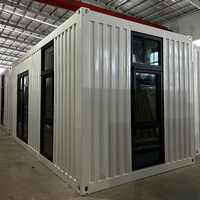 Nouvelle conception de maison préfabriquée modulaire pliable en acier ondulé de 20 pieds, de luxe, avec énergie solaire, pour l'école et le bureau