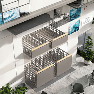 Meubles de cuisine tendance : Simplicité moderne, acier au carbone durable, support de rangement multifonctionnel non pliable avec tiroirs - Product Image 3