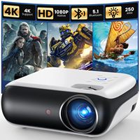 Mini projecteur portable HD 1080P de haute qualité, mise au point automatique, Wi-Fi sans fil, faible niveau sonore pour la maison, le bureau et les systèmes TV