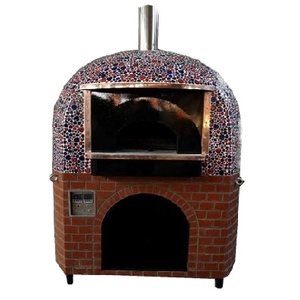 Parte superiore del mosaico di vernice nera di cottura in <span class=keywords><strong>pietra</strong></span> commerciale <span class=keywords><strong>forno</strong></span> per <span class=keywords><strong>pizza</strong></span> riscaldato elettricamente - Product Image 1