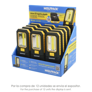 Torcia LED professionale multifunzionale compatta e pieghevole, alimentata a batteria (3 AAA), 210 lumen, 2 modalità di illuminazione, con magnete - Product Image 6