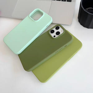 Silicone liquide véritable <span class=keywords><strong>de</strong></span> haute qualité pour étuis iPhone Design <span class=keywords><strong>de</strong></span> luxe pour Apple 15 14Pro Max coréen 12 avancé 13 téléphone <span class=keywords><strong>de</strong></span> couleur unie - Product Image 4