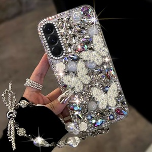 SP124 - Funda de <span class=keywords><strong>Alta</strong></span> <span class=keywords><strong>Gama</strong></span> con Corte de Diamante para <span class=keywords><strong>Samsung</strong></span> <span class=keywords><strong>Galaxy</strong></span> S25s21 Plus con Diseño de Mariposa con Incrustaciones de Diamantes - Product Image 4