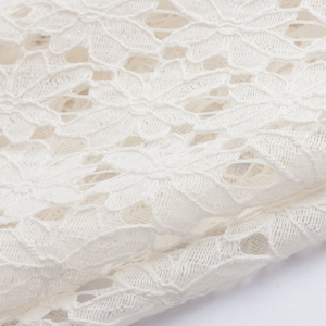 Vải Ren Tuyn Thêu Hoa Màu Trắng Nylon Chất Lượng Cao Mới Cho Váy Cưới - Product Image 2