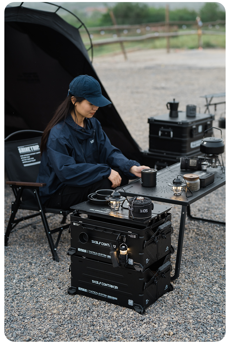 Shinetrip屋外多機能収納ボックスアルミボックスはスプライス