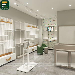 Mueble de Exhibición de Ropa para Tienda de Moda Premium, Panel de Pared, Mostrador de Caja, Espejo para Boutique - Product Image 4