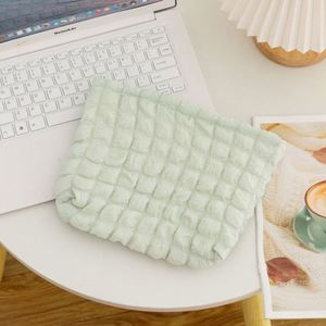 Bolsa de Maquillaje Acolchada con Diseño de Burbujas y Rayas para Mujer, con Logotipo Personalizado, Linda y Suave - Product Image 3